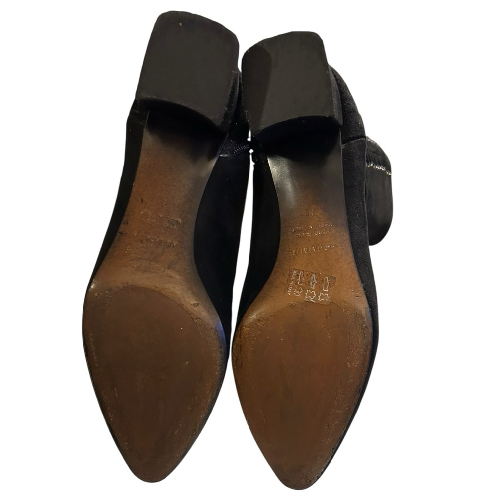 Aquatalia Women's Black Suede Size 8 Knee-High Riding Boots - Picture 9 of 12